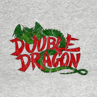 Double dragon distressed logo T-Shirt